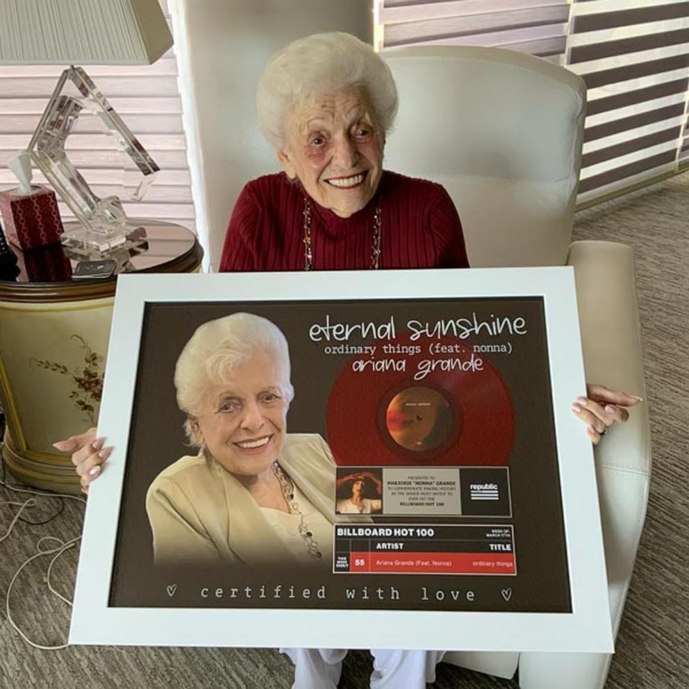 Ariana Grande shares sweet photo of her Nonna after Billboard Hot 100  achievement - Good Morning America