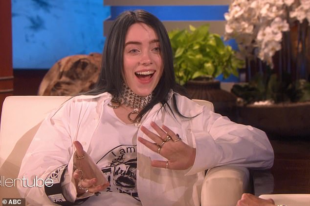 Courageous: Billie Eilish, 17, said living with Tourette Syndrome has bonded her closer to members of her fan base, many of whom also do