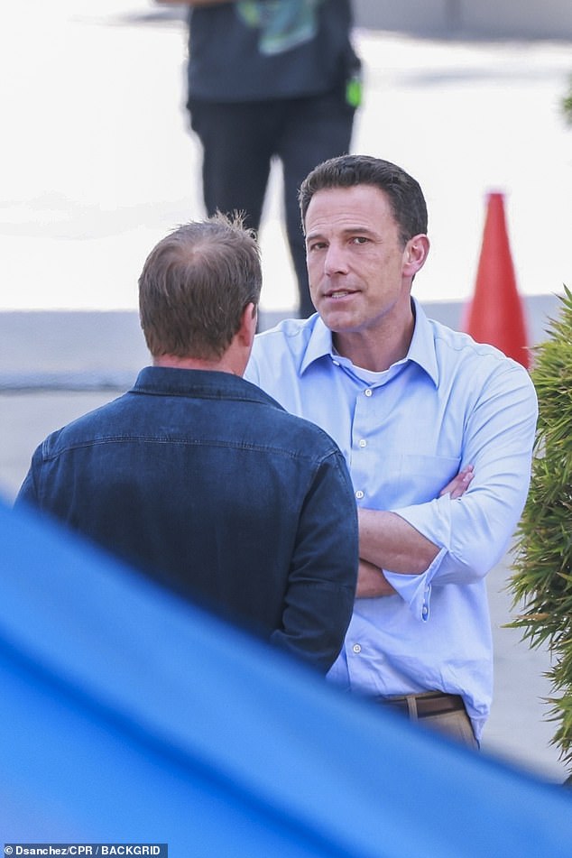 Affleck on Tuesday was seen on the set of his upcoming thriller The Accountant 2 in LA