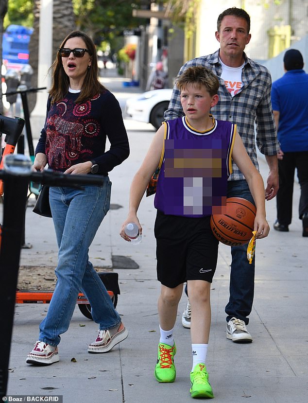 After the match ended, the star exited with Garner and their son as they prepared to head to their next destinations, with the actor approaching his sleek vehicle that was parked on the side of a busy road