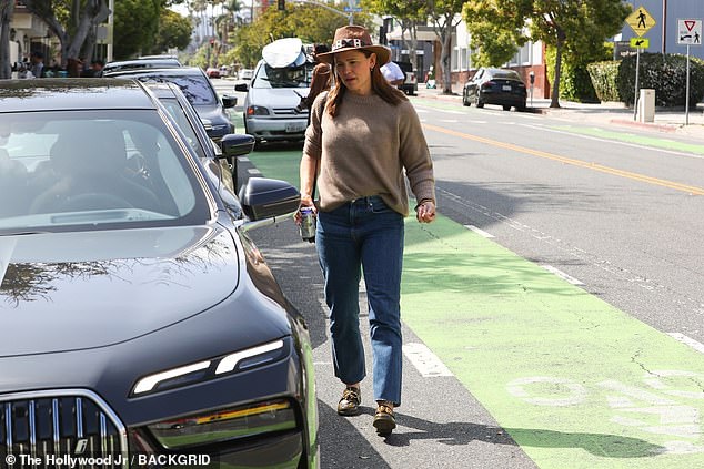 It was business as usual for the actress-activist Sunday as her ex-husband Ben Affleck makes headlines amid reported marital strife with wife Jennifer Lopez